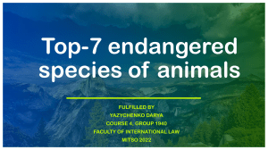 Top-7 endangered species