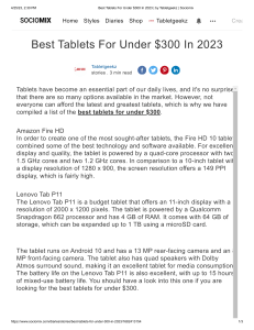 best tablets for under $300
