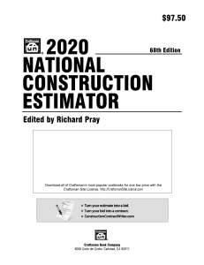 National Construction Estimator 2020 - Residential