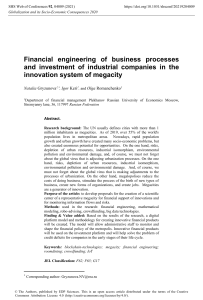 Financial engineering of business processes and in