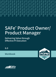 SAFe Product Owner Product Manager Workbook (6.0)