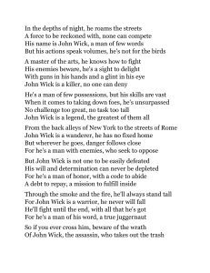 Greek God Poem John Wick