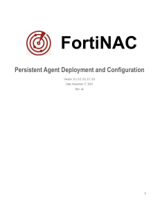 FortiNAC Persistent Agent Deployment and Configuration