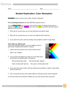 ColorAbsorptionSE answer key