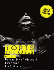 Myers Torts Cases Complete