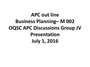 Business Planning RICS APC Out Line- 1 7 2016