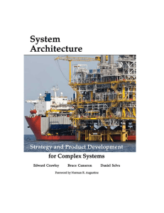 System Architecture  Strategy and Product Development for Complex Systems, First Edition by Edward Crawley & Bruce Cameron & Daniel Selva