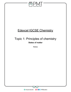 Chemistry Revision Topic 1 Basic Chemistry