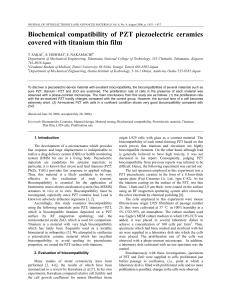 Biochemical compatibility of PZT piezoelectric ceramics