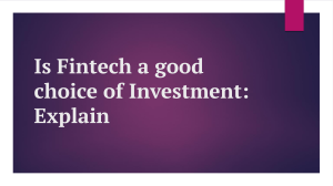 Siddharth Mehta, IL&FS former director says Fintech a good choice of Investment