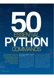50 Python Commands