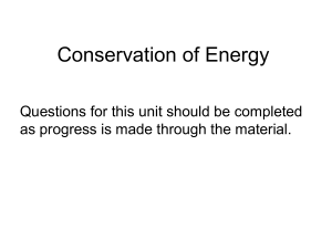 Conservation of Energy Presentation