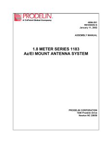 1.8 METER SERIES 1183 Az/El MOUNT ANTENNA SYSTEM 4096-291