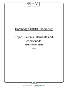 3.2.2. Ions and ionic bonds