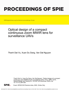 Optical design of a compact continuous zoom MWIR lens for surveillance UAVs