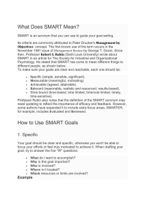 What Does SMART Goals meant