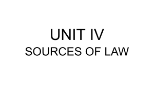 LAWC107 - Sources of Law - Constitutional Law