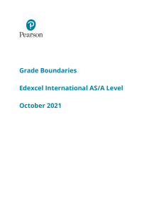  IAL Subject Grade Boundaries