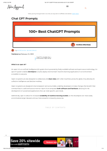 Top 100+ ChatGPT Prompts (Upd 2023)  Learn To Use ChatGPT