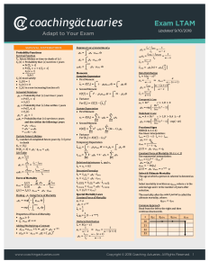 AM1 Formula Sheet