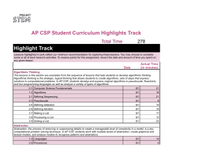 Copy of AP CSP Highlights Track - Highlight Track