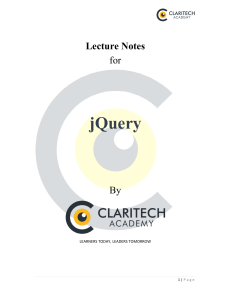jQuery Lecture Notes
