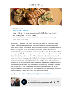 #224 ‒ Dietary protein  amount needed, ideal timing, quality, and more   Don Layman, Ph.D. - Peter Attia
