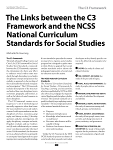 3Cs - Social Studies Framework for MS HS