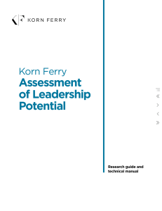 KF Assessment Leadership Potential Technical Manual final