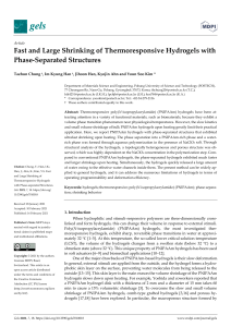 Fast and Large Shrinking of Thermoresponsive Hydro