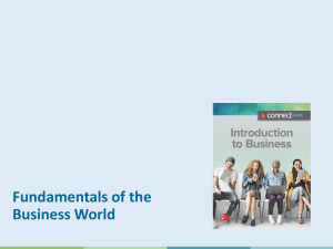 Topic 1 - Fundamentals of the Business World(1)