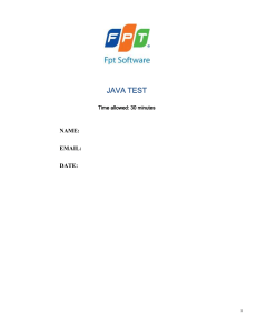 FSOFT Student Test Java