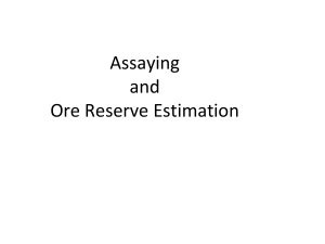 assaying and ore reserve estimation