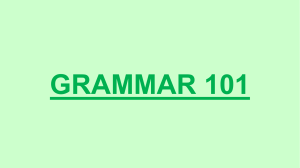 Grammar 101