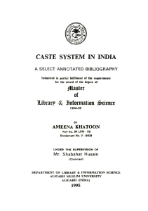 caste in India 