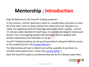0.Mentorship Introduction