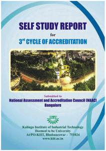 Self Study Report of KIIT University