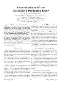 Generalizations of the Normalized Prediction Error