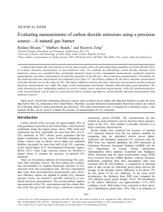 Evaluating measurements of carbon dioxide emissions using a precision source—A natural gas burner 2015