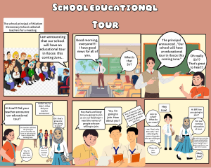 Red Hand Drawn Classroom Phrases Comic Strip (2)