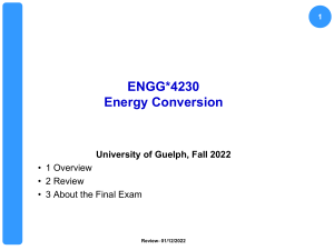 ENGG 4230 - Fall 2022 - Final Exam Review