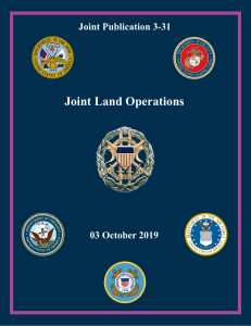 JP 3-31 Joint Land Operations - 03 October 2019