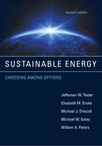 Sustainable Energy- Choosing among Option 2nd Edition PDF