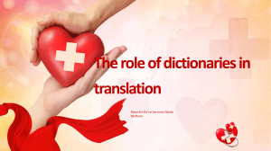 dictionaries in translation