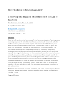 Censorship and Freedom of Expression in the Age of Facebook
