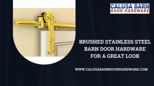 Brushed Stainless Steel Barn Door Hardware for a great look