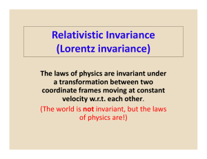 ncatlab org nlab show     Invariância de Lorentz