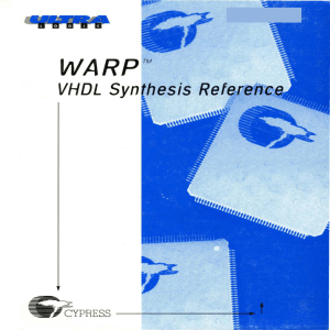 Warp VHDL Synthesis Reference Jan95