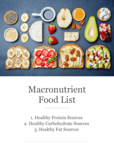 Macronutrient Food List 