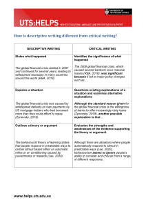 descriptive vs crtical wrting